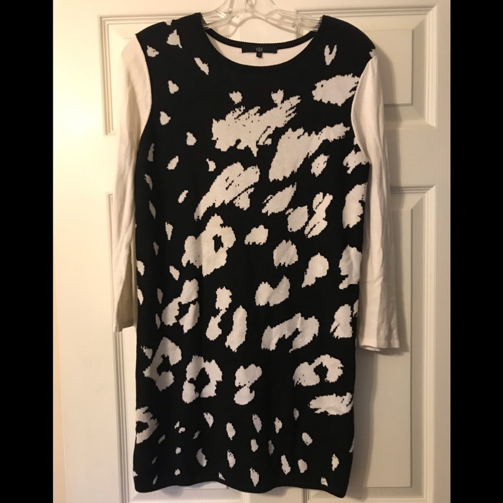 Tibi black and white sweater dress or tunic